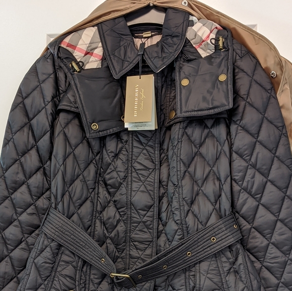 Burberry Finsbridge Long Quilted Black Jacket NWT - Picture 3 of 16